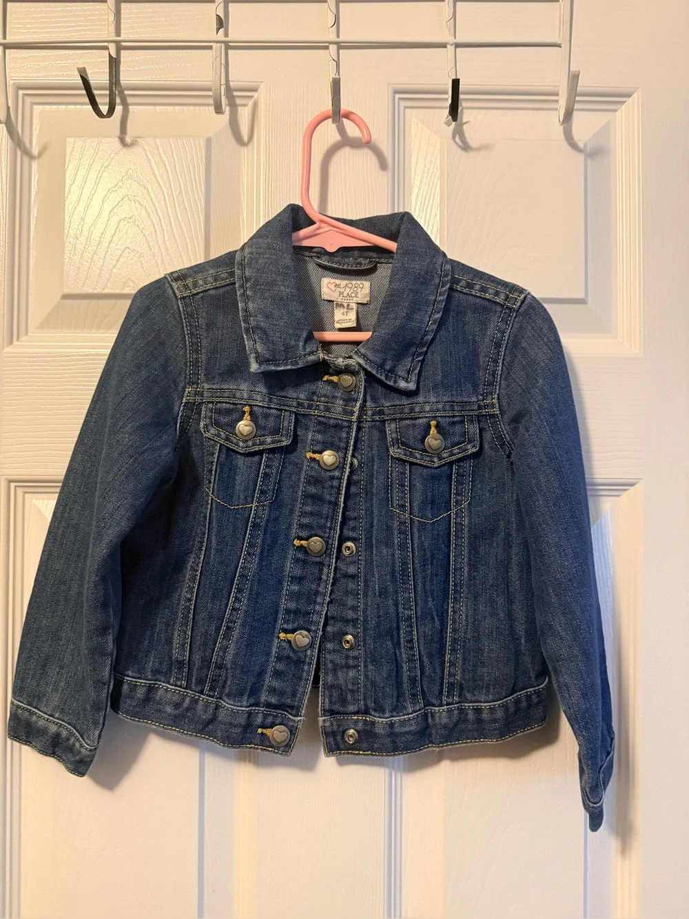 The Children's Place Girls Denim Jacket in Dark Blue